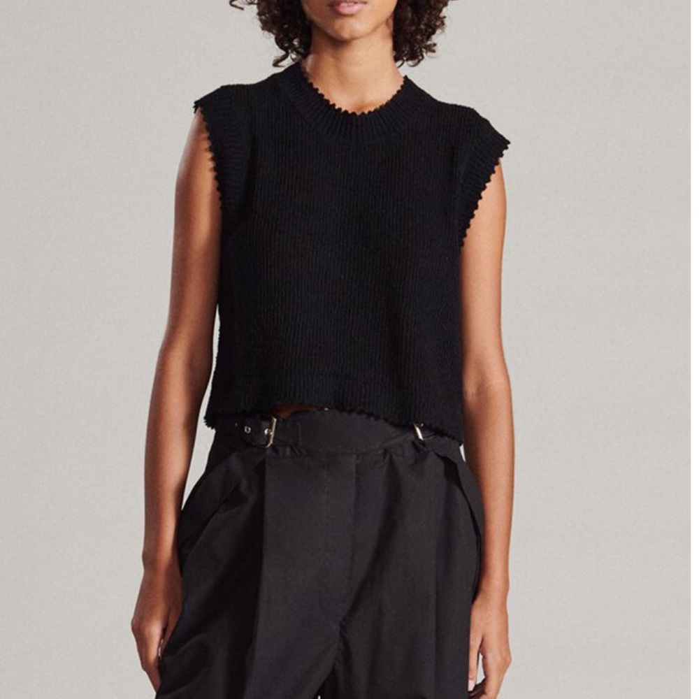 Rachel Comey Relent Top Black Cotton Boucle